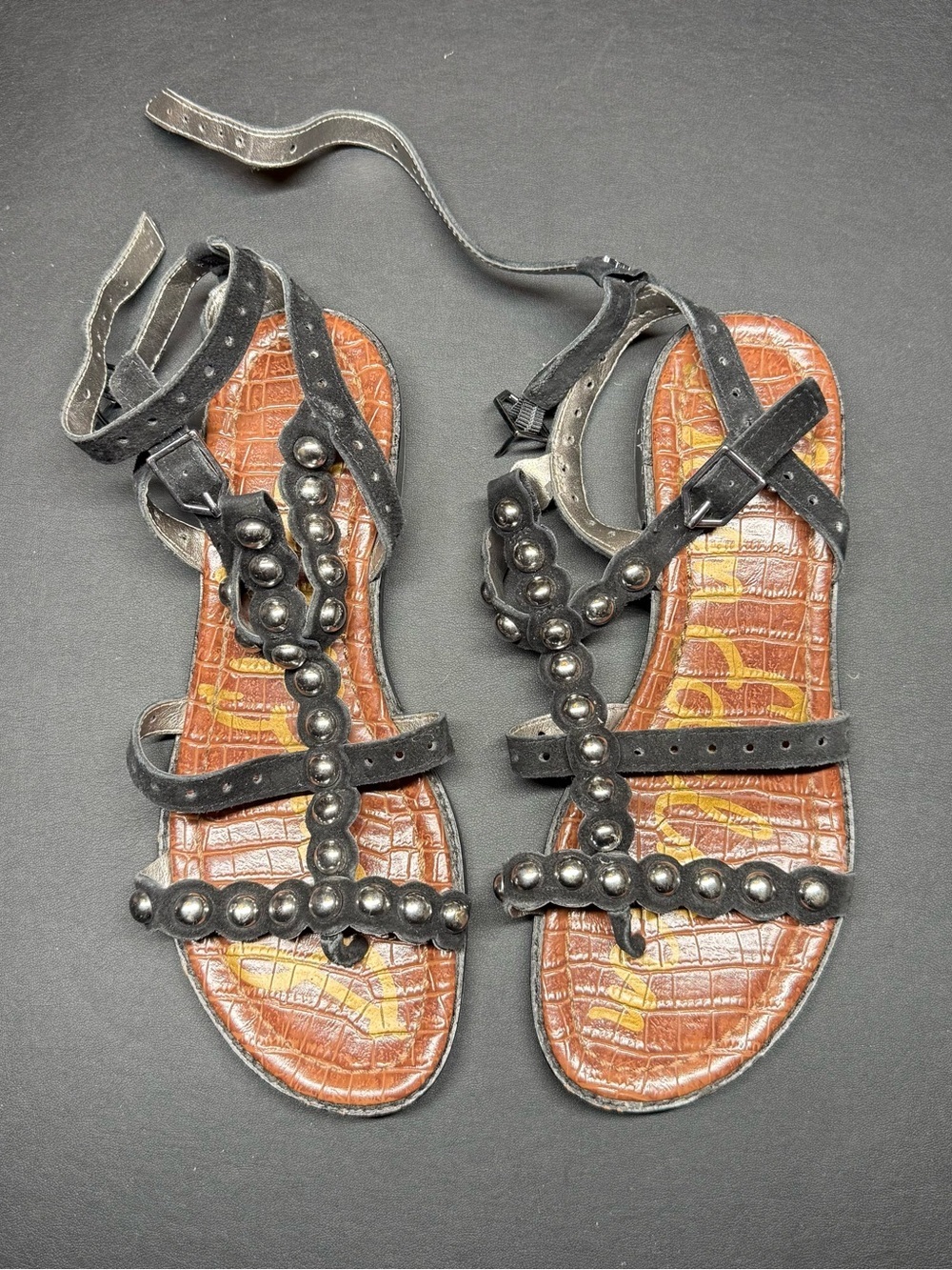Sam Edelman Black Beaded Strappy Sandals